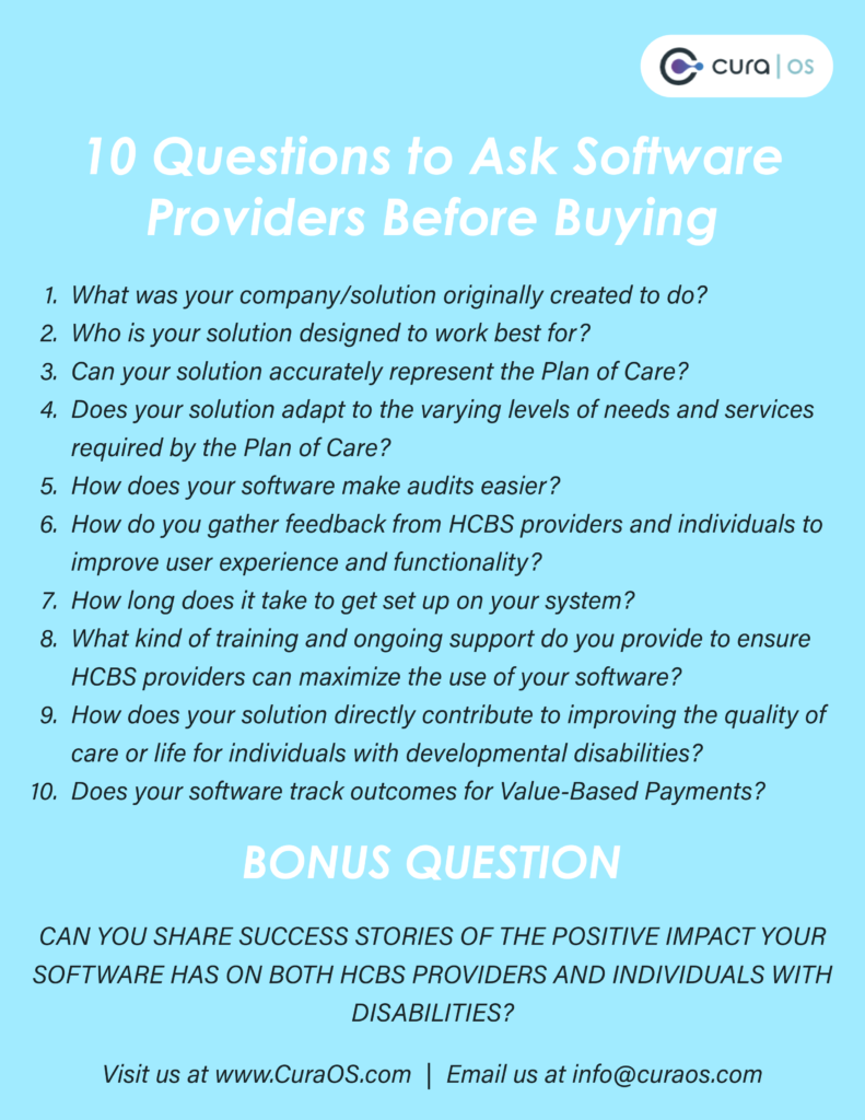 10 Questions to ask Software Providers