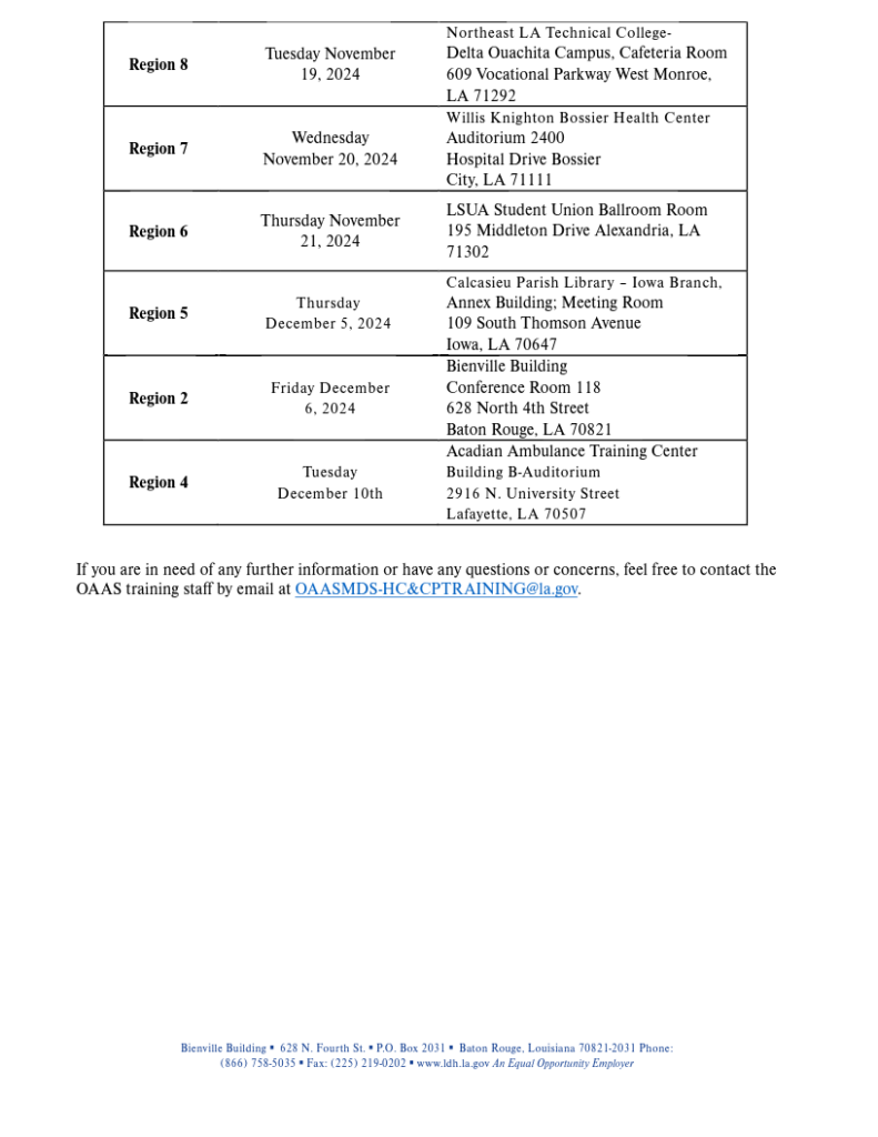 2024 OAAS Resource Fair Date-Location-2